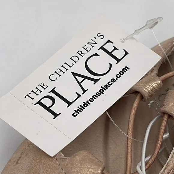 NWT The Children's Place Girl's Ballet Flat Rose Gold SIZE 5 - Picture 2 of 8